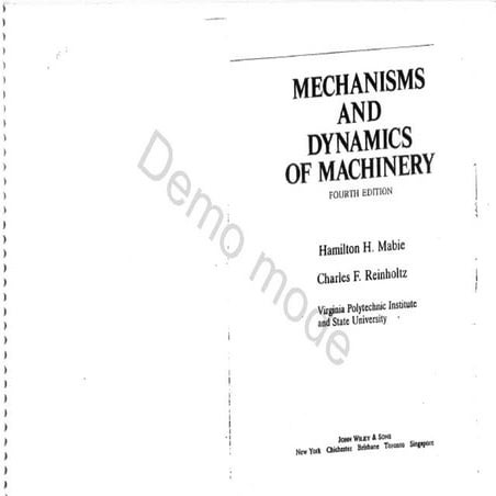 mechanisms and dynamics of machinery 4ªed