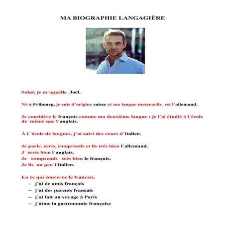 Ma biographie langagière