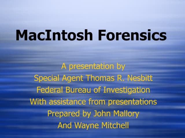 Mac Forensics