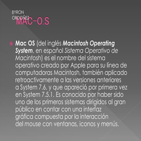 Sistema operativo mac os | PPTX