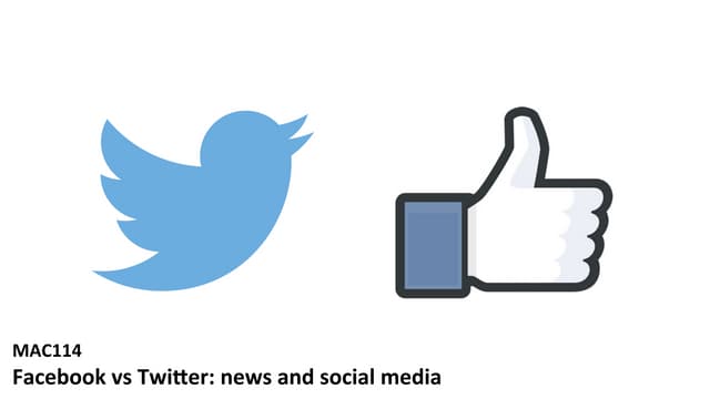 Mac114 week 2 lecture social media and journalism