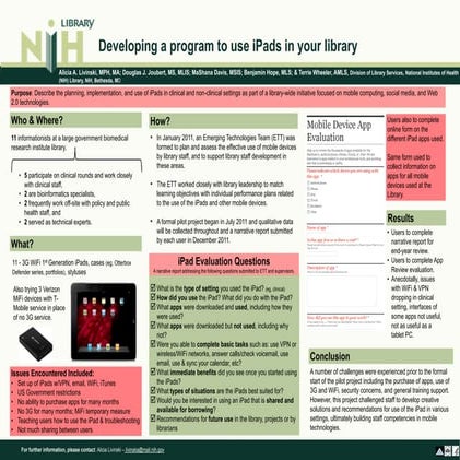 Developing a program to use iPads in your library