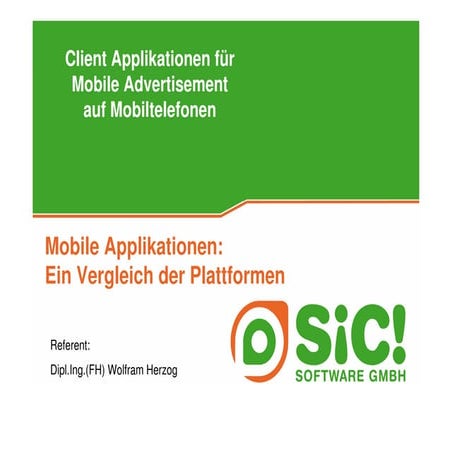 Mobile Advertise Convention Jan 2007 / München - Mobile Plattformen im Vergleich