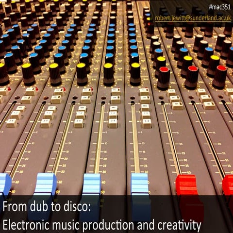 Mac351 from dub to disco electronic music production and creativity
