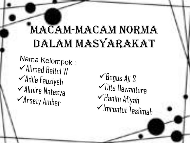 Macam Macam Norma Dalam Masyarakat