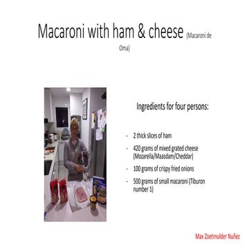 Macaroni ham &amp; cheese recipe