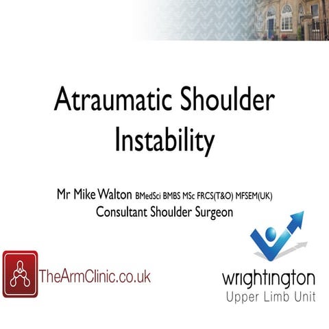 Atraumatic Shoulder Instability