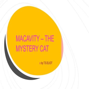 Macavity the mystery cat | PPTX