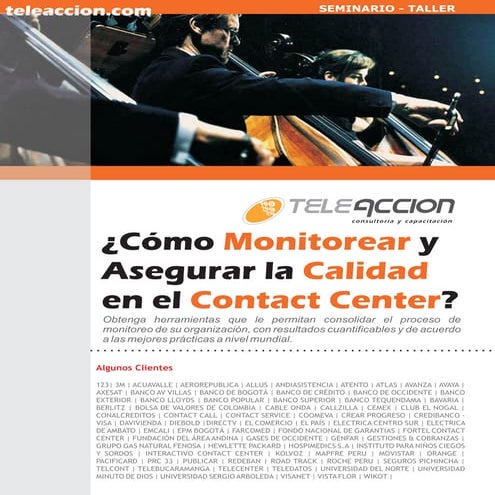 Monitoreo y Aseguramiento de la Calidad