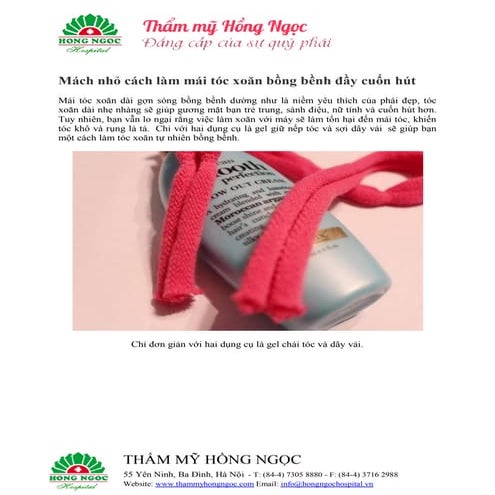 Mach nho cach lam mai toc xoan bong benh day cuon hut