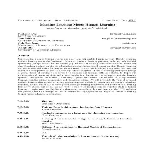 Machine Learning Meets Human Learning