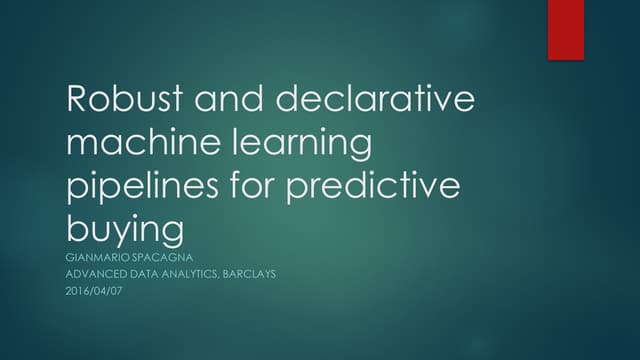 Robust and declarative machine lear...