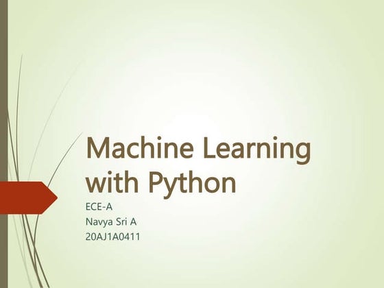 ARTIFICIAL INTELLIGENCE AND MACHINE LEARNING | PPT