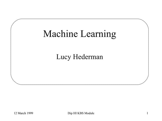 Machine Learning