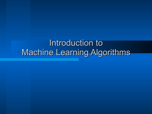 Machine Learning