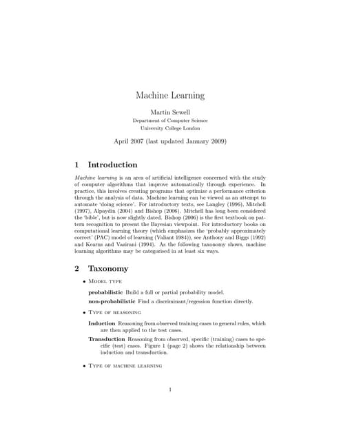 Machine Learning