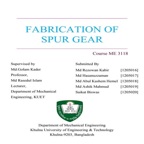 Spur gear paper