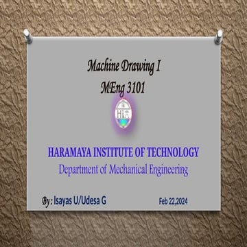 Machine Drawing Teaching Material power point