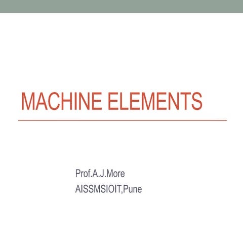 Machine elements