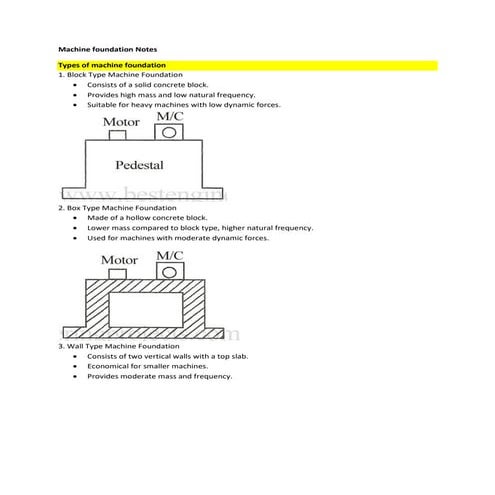 Machine foundation notes for civil engineering students