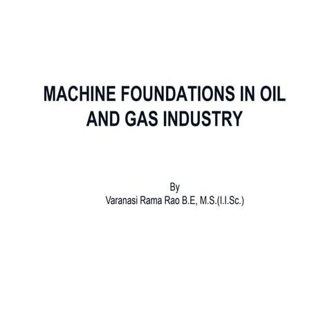 Machine Foundation Design 