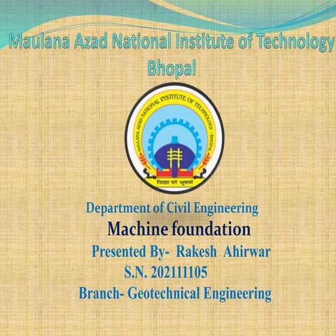 Machine foundation