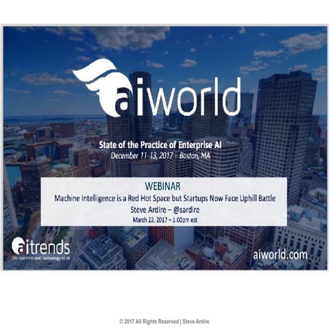 Machine intelligence is red hot space but startups now face uphill battle