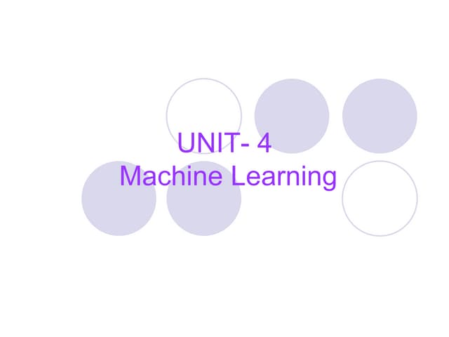 Machine learning