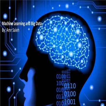 Machine learning and Big Data | PPTX