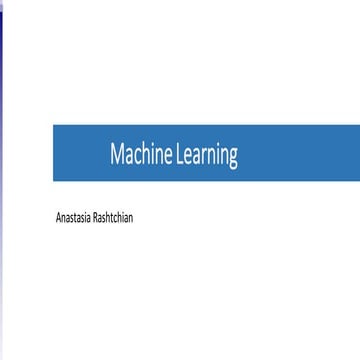Machine Learning | PPT