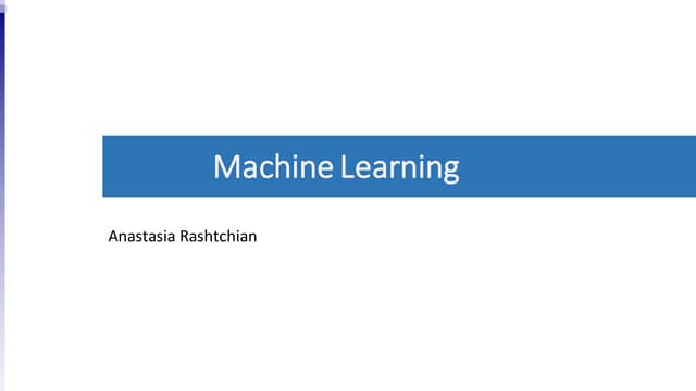Machine Learning | PPT