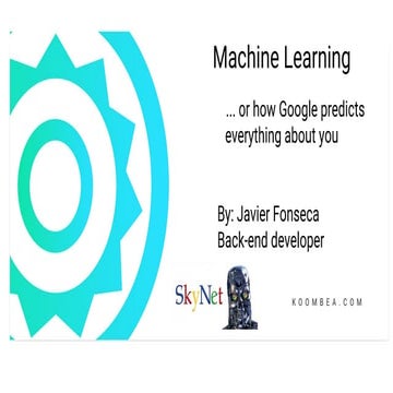 Machine learning: Koombea TechTalks  
