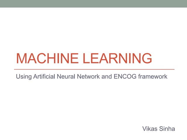 Machine learning | PPT