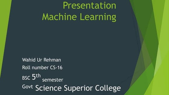 Machine learning ppt | PPT