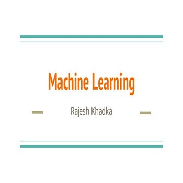 Machine learning