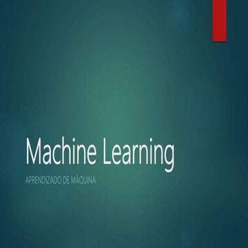 Introdução a Machine learning (Aprendizado de Máquina) | PPTX