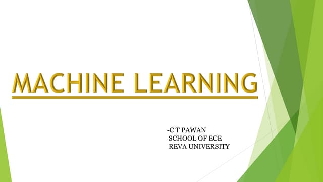 Machine learning