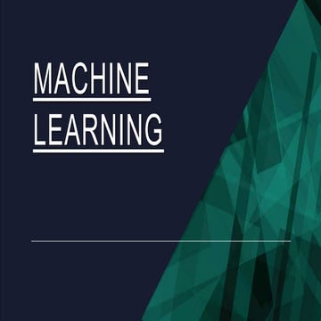 Machine learning | PPT