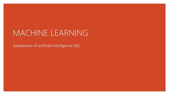 Introduction to ML (Machine Learning) | PPTX