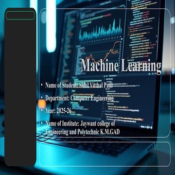 Machine Learning presentation of diploma