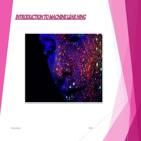 Introduction to machine learning ppt files | PPTX