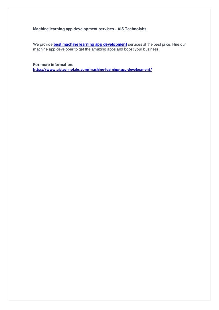 best machine learning apps