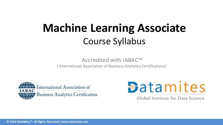 syllabus of machine learning