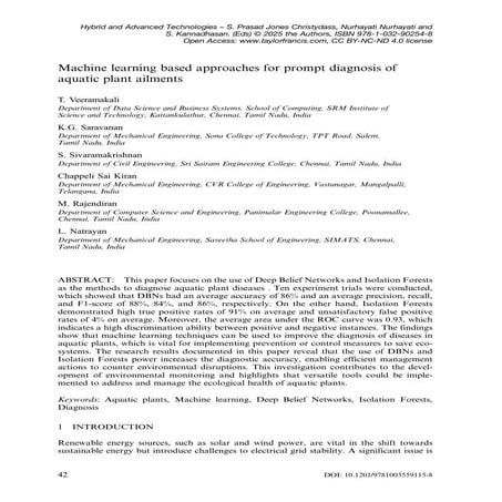 Machine learning based approaches for prompt diagnosis of aquatic plant ailme...