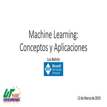 Machine learning conceptos y aplicaciones