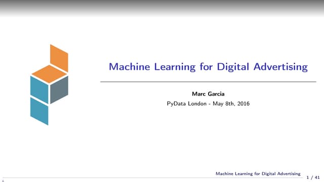 Machine learning for digital advertising
