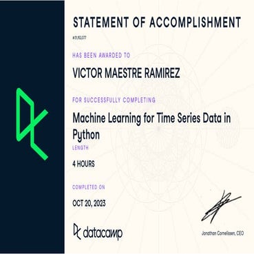 Machine Learning for Time Series Data in Python | PPT image.