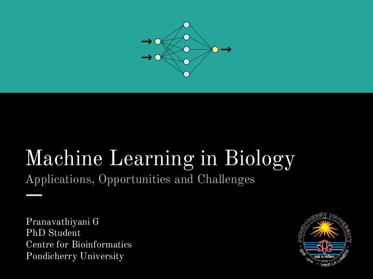 Machine learning in biology