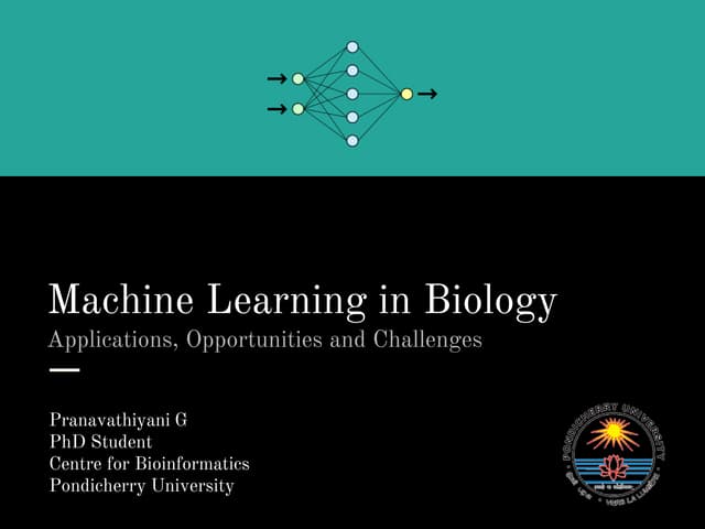 Machine learning in biology