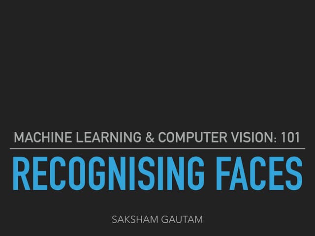 Machine learning & computer vision | PDF